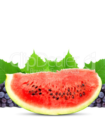 Watermelon and grape