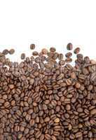 Brown roasted coffee beans