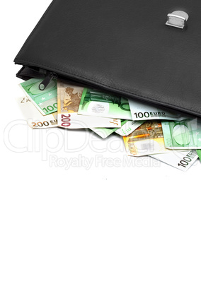 Briefcase with money