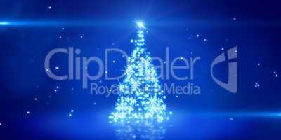 blue light christmas tree