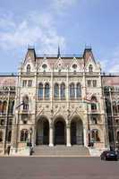 Entrance to the Parliament in Budapest