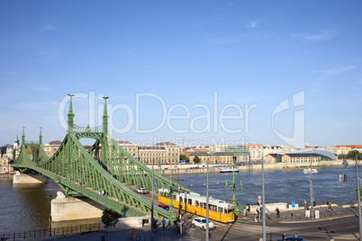Budapest Cityscape and Liberty Bridge