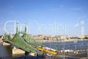 Budapest Cityscape and Liberty Bridge