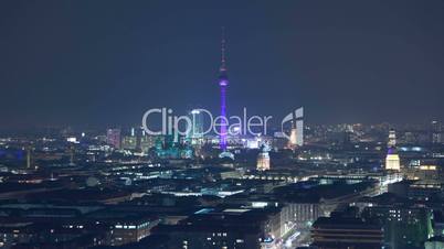 Berlin Skyline Light City Zoom Timelapse in Full HD 1080p, German Capital