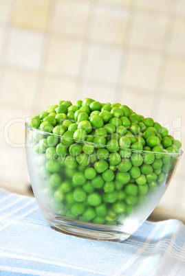 Young green peas