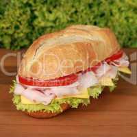 Sandwich belegt mit Schinken