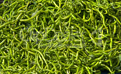 Heap Of Ripe Peppers At A Street Market In Istanbul, Turkey.