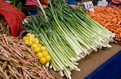 Organic Fresh Vegetables At A Street Market In Istanbul, Turkey.