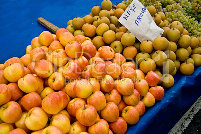 Fresh Organic Apple and Pear At A Street Market In Istanbul, Tur