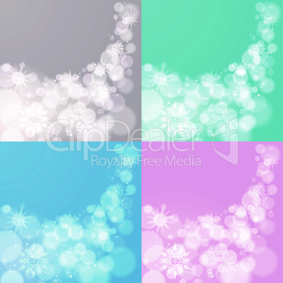 Four abstract Christmas backgrounds