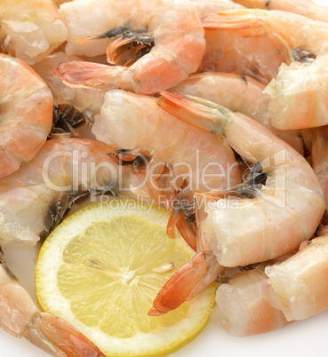 Fresh Shrimps And Lemon