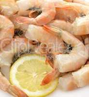 Fresh Shrimps And Lemon