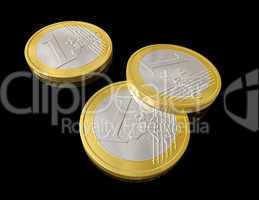 One euro coins