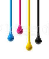 cmyk ink drops