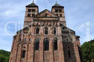 France, the roman abbey of Murbach in Alsace