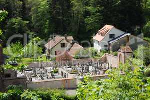 France, the roman abbey of Murbach in Alsace