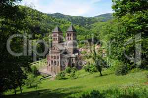 France, the roman abbey of Murbach in Alsace