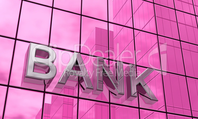 Spiegelfassade Pink - Bank Konzept 5
