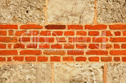 France, detail of an old wall in Normandie