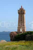 France, the lighthouse of Ploumanac h in Bretagne