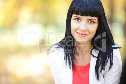 portrait of a beautiful young teenager woman