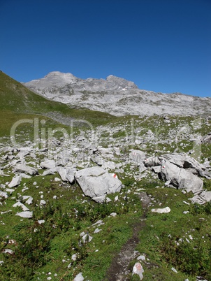 Trekking Path In The Mountains Of Canton Glarus