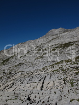 Karst Fields In The Mountains Of Canton Glarus