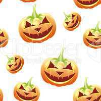 halloween pumpkin seamless pattern, cartoon halloween background