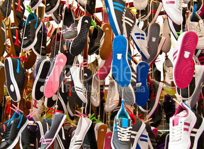 Hanged Colorful Sport Shoes
