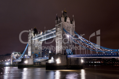 tower bridge by night