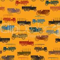 Old cars pattern seamless
