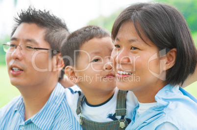 Happy Asian family