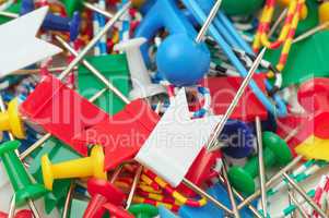 paperclips and thumbtack background
