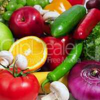 fruits and vegetables background