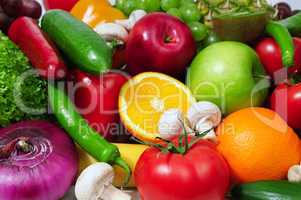 fruits and vegetables background