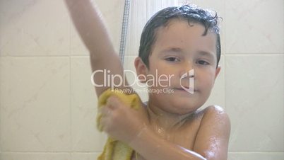 Little boy in bath