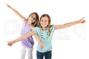 two girls with thumbs up
