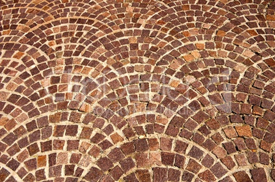 Arched brick background pattern