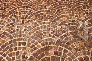Arched brick background pattern