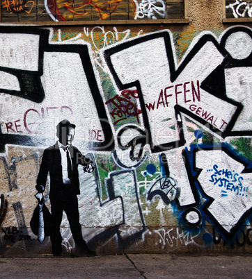 Graffiti an einer Häuserwand