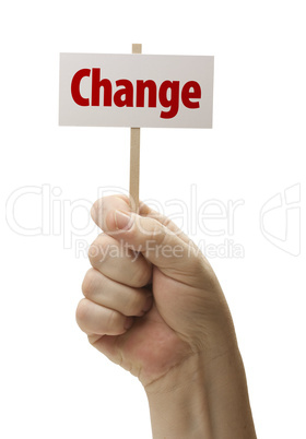 Change Sign In Fist On White