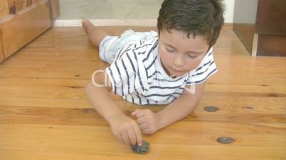 Little boy playing with toy