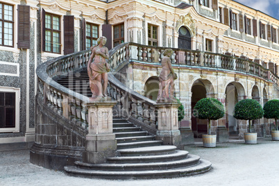 The front entrance to  Favorite Castle was built by Johann Micha