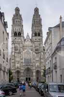the facade of saint gatien in tours