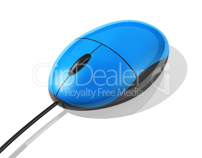 blue computer mouse