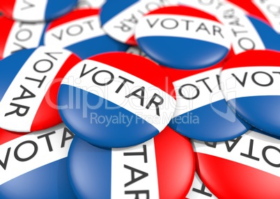 Vote button in Spanish