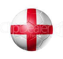 Soccer football ball with England flag