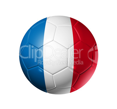 Soccer football ball with France flag