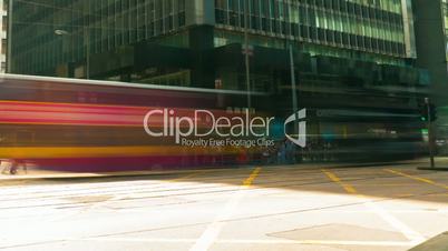 Street traffic in Hong Kong, timelapse