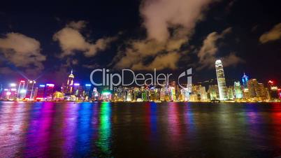 Hong Kong show Symphony of Lights, time lapse